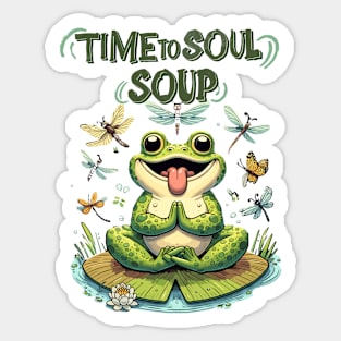 This My Yoga with funny Frog Sticker